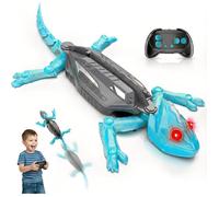 Gecko Radiocommandé, Lézard Télécommandé Réaliste Jouet Électrique avec Télécommande sans Fil, pour Garçons Filles Enfants (Blue)