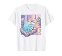 Gecko Retro Gamer Pixel Art Game Over 8 Bits Lézard T-Shirt