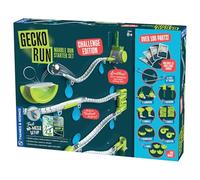 Gecko Run Marble Run Challenge Edition par Thames & Kosmos | Course en marbre Verticale avec Pistes Flexibles, Configuration sans désordre | Cartes de défi pour Un Jeu de Conception d'ingénierie en