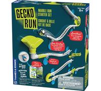 Gecko Run Marble Run Starter Set by Thames & Kosmos, Finaliste du jouet de l'année - 63 pièces de course verticale en marbre, pistes flexibles | Installation rapide et sans désordre | Des heures de