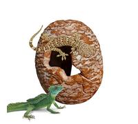Gecko Shelter, Reptile Dinosaur Egg, Resin Cave Decor, 3.15x4.33 inches, Naturalistic Texture Finish, Spacious Interior Design, Great for Terrarium Corners, Climbing Pets, Breeding Spots