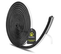 GeckoSeal 6 m Joint Brosse, 9 mm (L) x 5 mm (é) Joint Porte Coulissante Autocollante, Anti-poussière, Anti-vent, Réduction du Bruit, Joint Pour Fenetre Coulissante Pour Portes, Fenêtres - Noir