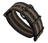 Geckota Vintage Bond 1973 Bracelet de montre militaire britannique en nylon durable et élégant - 18 mm, 19 mm, 20 mm, 22 mm, 20 mm, Nylon, Pas de gemme