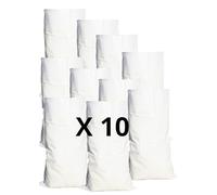 Gecosac - Lot de 10 Sacs à Gravats 55x95 cm - Polypropylène Tissé 55 kg - Résistant Chantier & Jardin - Réutilisable - Blanc