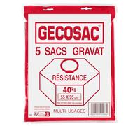 Gecosac Sacs gravats levée de charge 40 kg, polyéthylène, Universel, 55 x 95 cm