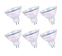 GECXGY Ampoule halogène MR16 35 W GU5.3 culot à 2 broches, projecteur blanc chaud 12 V 3000 K angle de faisceau de 36 ° durée de vie de 4000 heures dimmable ampoule halogène MR16 dichroïque -6 pièces