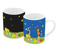 GEDA LABELS GmbH Tasse Janosch à changement de couleur, motif ciel étoilé, 250 ml