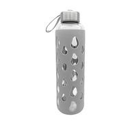 GEDA LABELS Silicone Gris Pierre Gourde en Verre Adulte Unisexe, 500 ML