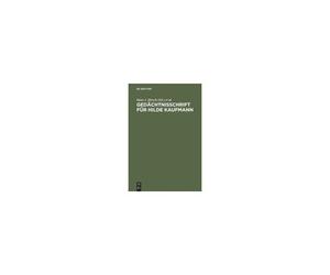 Gedächtnisschrift Für Hilde Kaufmann