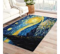 GEDAEUBA Tapis Salon Nuit étoilée Van Gogh - Moquette Chambre Antidérapant et Lavable en Machine, Tapis de Sol Interieur Doux à Poils Ras pour Chambre à Coucher Salon et Salle à Manger, 180x250 cm