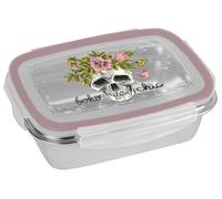 Gedalabels Boîte à sandwich en acier inoxydable Motif tête de mort Boho 850 ml