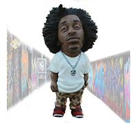 Gedenk Sculpture Rappeur en Résine - Statue Faite à la Main The Late Rap Music Star Collectible - Meilleur Ornement, Décoration d'Intérieur, Cadeau