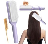 GEDEUBAN Brosse à cheveux auto-nettoyante avec peigne queue de rat, brosse à cheveux rétractable pour femme, épilation facile