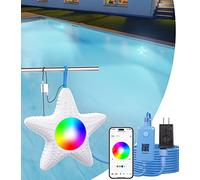 GedFong Eclairage Piscine LED, 10W Lumière pour Piscine, Smart Lampe Piscine DIY Couleur Contrôlé par APP, Étanchéité IP68 Synchronisation de Musique, 8m Câble [Classe énergétique F]