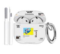 Gedicht Compatible avec les coques de protection Apple Airpods 4 (2024), en silicone souple imprimé cool pour AirPods 4 génération, étui de basket-ball, coque pour Airpod 4 avec porte-clés et kit de