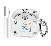 Gedicht Compatible avec les coques de protection Apple Airpods 4 (2024), en silicone souple imprimé cool pour AirPods 4 génération, étui de basket-ball, coque pour Airpod 4 avec porte-clés et kit de