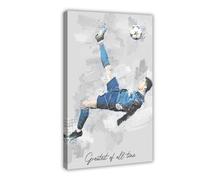 GeDiz Cristiano Ronaldo Poster sur toile - Décoration de chambre à coucher - Paysage sportif - Décoration de bureau - Cadeau - Style cadre - 40 x 60 cm