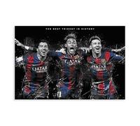 GeDiz Poster sur toile Lionel Messi Suarez Neymar - Décoration murale pour salon, chambre à coucher - Style sans cadre - 60 x 90 cm