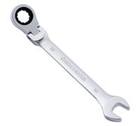 Gedlex Clé à Cliquet 13 mm, Clé à Cliquet Flexible avec Réglage de 180°, Clé Plate de 15°, Acier au Chrome Vanadium, Résistant à l'abrasion, Antidérapant, Résistant à la Rouille
