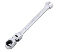 Gedlex Clé à Cliquet 17mm, Cle a Cliquet Flexible avec Réglage à 180° et Clef Plate à 15°, Cle a Cliquet en Acier Chrome Vanadium Résistante à l'abrasion, au Glissement et Résistant à la Rouille