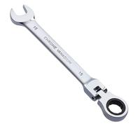Gedlex Clé Plate à Cliquet 15mm, Clé Cliquet Flexible avec Réglage à 180° et Clef Plate à 15°, Clé à Cliquet en Acier Chrome Vanadium Résistante à l'abrasion, au Glissement et Résistant à la Rouille