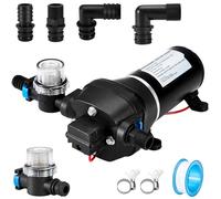 Gedlex Pompe a Eau 12V Camping Car avec Filtre à Mailles, Pompe à Membrane 20,8 LPM, Pression de Service 40 PSI, Puissance 180 W, Courant 12 A, pour Caravane, Jardins