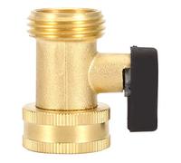 GEDMRT 3/4 inch Brass Ball Valve | Robust Garden Hose Connector Stops Leaks | Direct Replacement for Broken/Worn - Out Valves | DN20 Thread Standard
