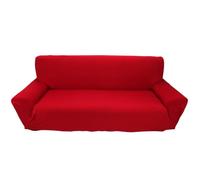 GEDMRT 3 Seater Sofa Slipcover | 7 Solid Colors Stretch Elastic Fabric | Protective Couch Cover for Home/Office/Hotel | Washable & Reusable (Burgundy)