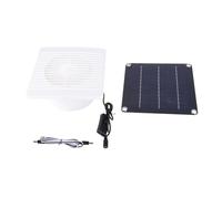 GEDMRT 6 inch Solar Circulation Unit | IP67 Protected for Chicken Coop/Shed/Greenhouse | 10W Solar Panel Unit Enhances Atmosphere Movement & Reduces Heat | Safe ABS Mesh for Pet House