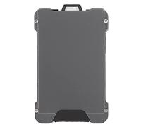 GEDMRT Aluminum Alloy Work ID Badge Holder | Slim RFID Blocking Card Sleeve for Security / Office / Travel | Neck Hook Design for Easy Carry (Grise)