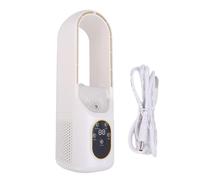 GEDMRT Bladeless Desk Fan with Misting & LED Illumination | 6 Speeds Tranquil Cooling Fan for Home/Office/Bedroom | 6 - Hour Timer, 35dB Exceptionally Silent, USB Operated