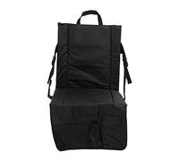 GEDMRT Folding Stadium Chair | Adjustable Angle & 600D Oxford Cloth | Portable Bleacher Cushions with Storage Pocket | for Outdoor Sports/Beach Picnics/Camping (Black)