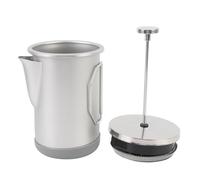 GEDMRT French Press Coffee Maker | 304 Stainless Steel Portable Hand Press | 1000ml Camping Coffee Maker/Office Use/Travel | 4-6 Cup Capacity, Easy Maintenance (Argent)