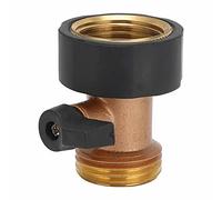 GEDMRT G3 / 4 Ball Valve Adapter | Single Pass Water Flow Control for Garden Hose/Irrigation System/Outdoor Faucet | Sturdy Copper Connector with Female Thread