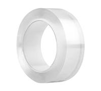 GEDMRT Ruban de montage double face |Fixation solide et aucune marque pour les marques - Retrait libéré |Adhésif réutilisable lavable pour murs/tapis/carreaux |Ruban transparent épais et