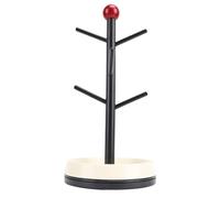 GEDMRT Séchoir à tasses avec bac d'égouttage |Organisateur en bois massif pour tasses/bouteilles/cosmétiques |Économiseur d'espace sur le comptoir, égouttoir d'eau et support de rangement (Style 1)