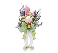 GEDMRT Simulated Rabbit Wall Hanging | Lightweight Bunny Figurine for Home Decor/Garden/Office | Spring & Year - Round Decoration | Sturdy Plastic Wreath Design