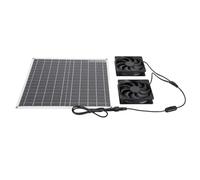 GEDMRT Solar Powered Ventilation Fan | Dual 3000 RPM IP65 Weather - Proof Vent Fan for Greenhouse/Attic/Shed | High Efficiency Monocrystalline Solar Panel Kit