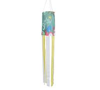 GEDMRT Spring Windsock Outdoor Decoration | Vibrant Polyester Hanging Banner for Yard/Garden/Patio | Weather Resilient Holiday Decor with Unique Patterns (Dark Green)