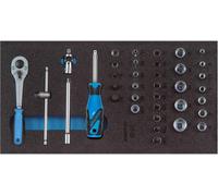 GEDORE 1500 CT1-20 Assortiment de douilles 1/4" dans le module Check-Tool, 2308967