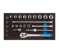 GEDORE 1500 CT1-30 Assortiment de douilles 3/8" dans le module Check-Tool, 2308975