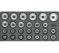 GEDORE 1500 ES-19 Jeu de douilles 1/2", 6 pans, en module 1/3 ES, 6626580