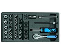 GEDORE 1500 ES-20 Assortiment de clés à douilles 1/4" dans le module 1/3 ES