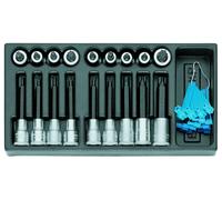 GEDORE 1500 ES-ITX 19 LKP Jeu de douilles de tournevis 1/2" en module 1/3 ES, 1402226