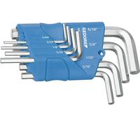 Gedore 1505424 6 pans intérieurs Jeu de clés mâles coudées 5/64 pouces, 3/32 pouces, 1/8 pouces, 5/32 pouces, 3/16 pouces, 7/32 pouces, 1/4 pouces, 5/16 pouces