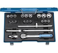 GEDORE 19 EMU-20 Jeu de douilles 1/2", 23 pièces, 6 pans, 8-32 mm, 2545837