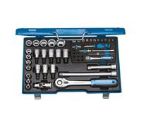 GEDORE 19 V20 U-10 Jeu de clés à douilles 1/4"+1/2" 50 pièces 4-30 mm, 6157490