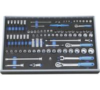 Juego de vasos de 1/4"-3/8"-1/2" en módulo CT 4/4, 91 pzs