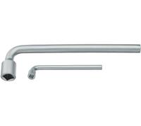 Gedore Clé à pipe 25 V 12 – 12 mm, carré, 215 mm, acier chromé