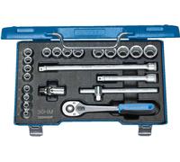 GEDORE 30 HMU-10 Jeu de clés à douilles 3/8" 22 pièces 6 pans 6-22 mm, 6235470
